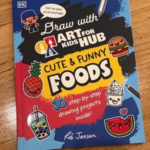 Cute & Funny Foods Drawing Book - Blue